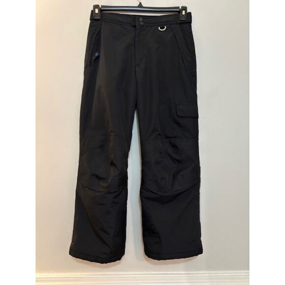 Slalom Unisex Ski Snow Pants Snowboard Youth Medium 10 12 Black Lined - Picture 1 of 8